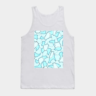 Unique Military Camouflage Army Blue Aqua Camo Pattern Tank Top